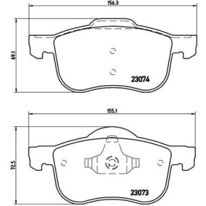 BREMBO P 86 016 Brzdové platničky predné pre Volvo V70 S80 S60 XC70