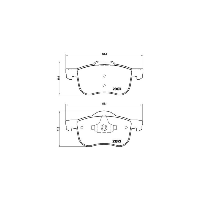 BREMBO P 86 016 Brzdové destičky přední pro Volvo V70 S80 S60 XC70