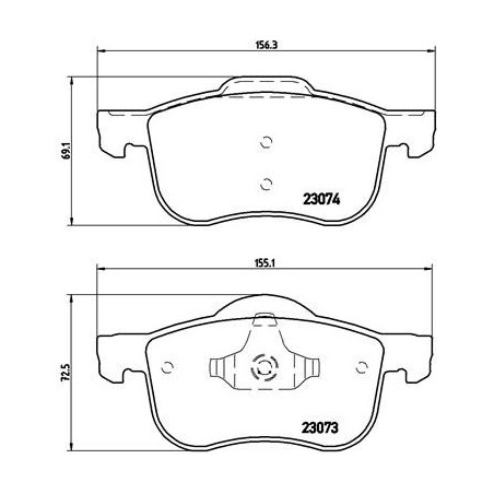 BREMBO P 86 016 Klocki hamulcowe przód dla Volvo V70 S80 S60 XC70