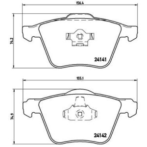 BREMBO P 86 018 Brzdové platničky predné pre Volvo XC90