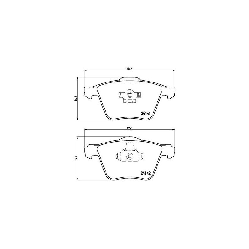 BREMBO P 86 018 Brake Pads Set Front for Volvo XC90