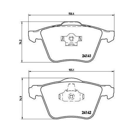 BREMBO P 86 018 Klocki hamulcowe przód dla Volvo XC90