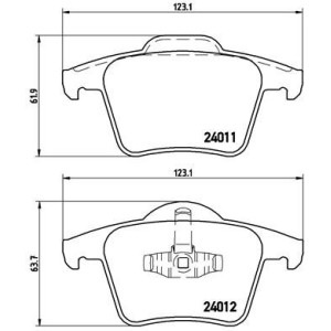 BREMBO P 86 019 Brake Pads Set Rear for Volvo XC90
