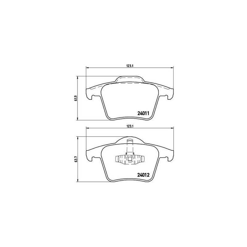 BREMBO P 86 019 Brzdové platničky zadné pre Volvo XC90