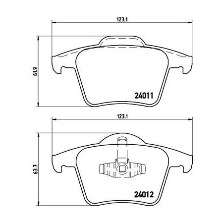 BREMBO P 86 019 Brake Pads Set Rear for Volvo XC90
