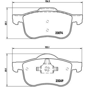 BREMBO P 86 020 Brzdové platničky predné pre Volvo V70 S60 S80 XC70