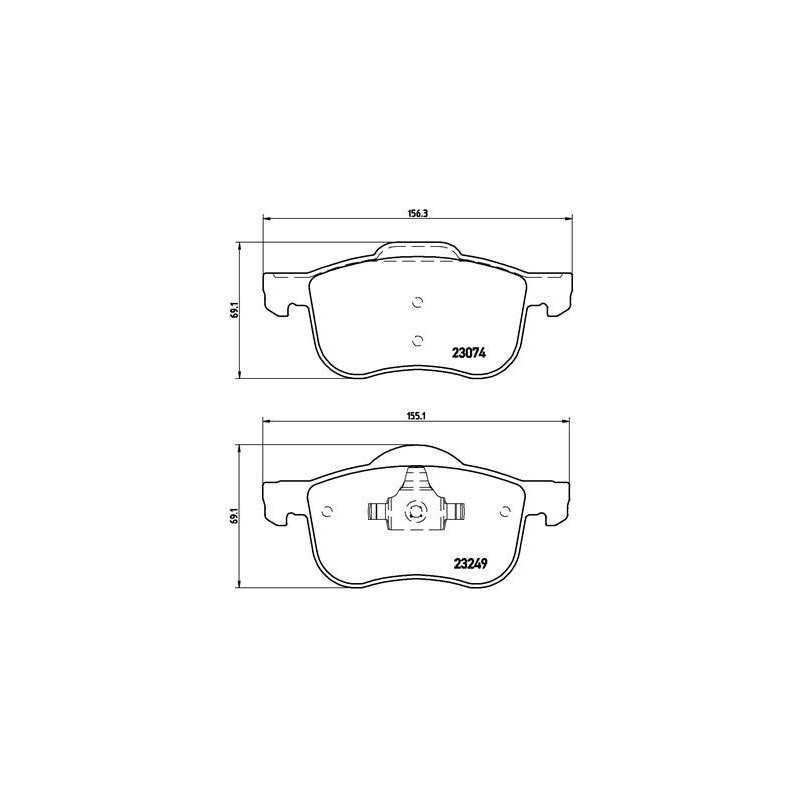 BREMBO P 86 020 Pastiglie freno anteriore per Volvo V70 S60 S80 XC70