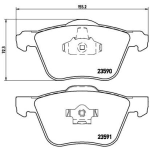 BREMBO P 86 022 Pastillas de freno delantero para Volvo V70 XC90 S60