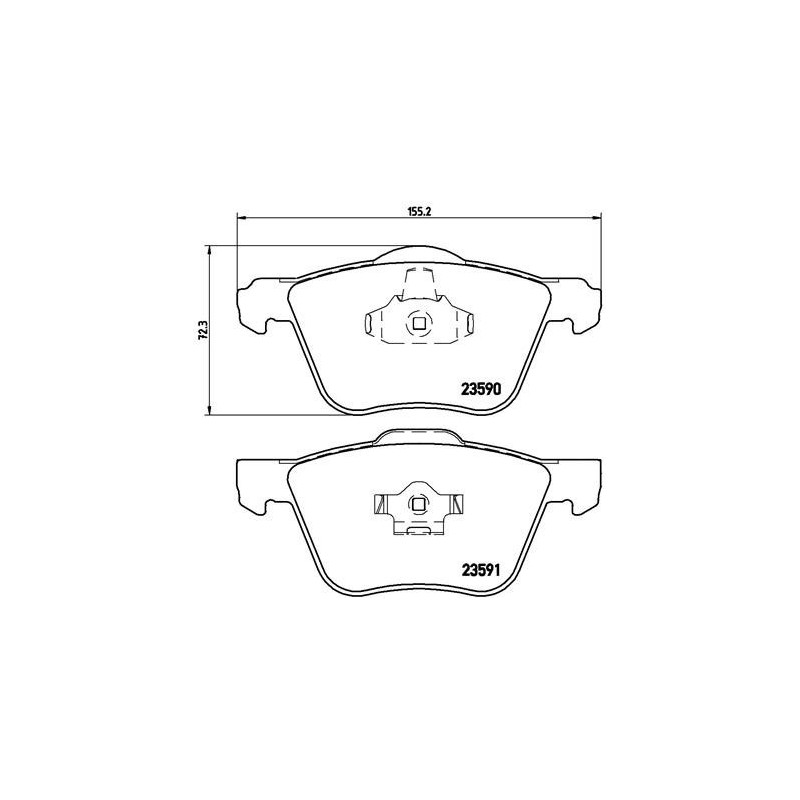 BREMBO P 86 022 Brzdové platničky predné pre Volvo V70 XC90 S60