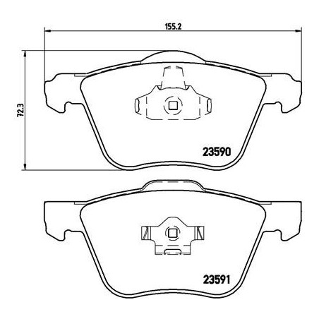 BREMBO P 86 022 Klocki hamulcowe przód dla Volvo V70 XC90 S60