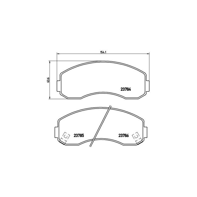 BREMBO P 99 003 Brzdové platničky predné pre Bongo K2500 K2700 Besta Hi-Topic K2900