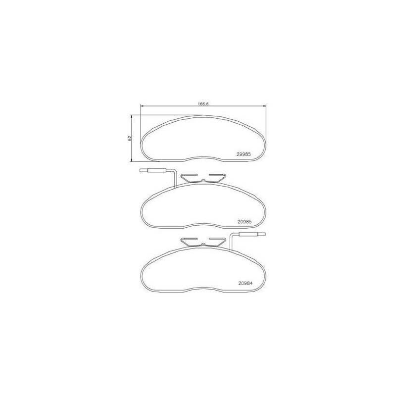 BREMBO P B7 002 Plaquettes de frein avant pour Renault Trucks Messenger B