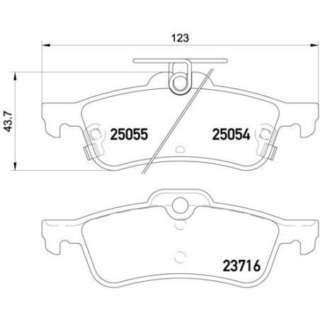 BREMBO P 28 070 Pastiglie freno posteriore per Honda Civic