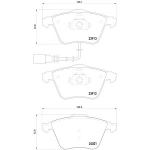 BREMBO P 85 129 Plaquettes de frein avant pour Golf TT Scirocco A3 Leon