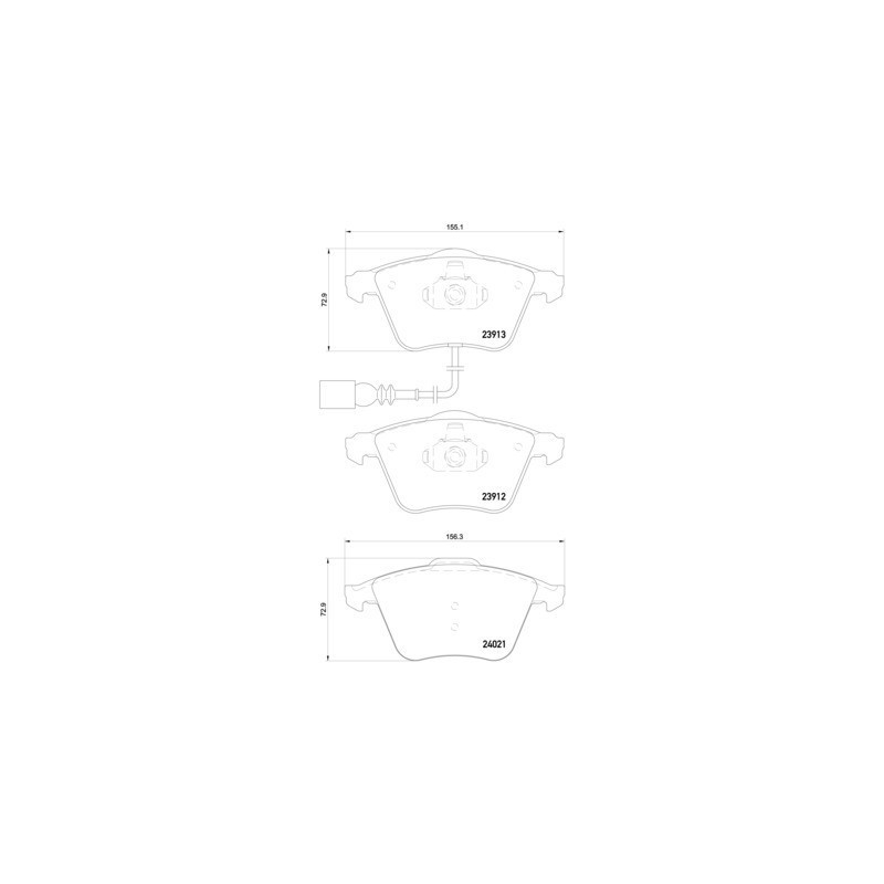 BREMBO P 85 129 Brake Pads Set Front for Golf TT Scirocco A3 Leon