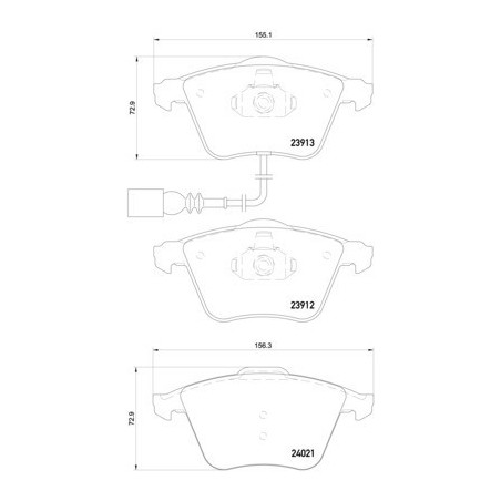BREMBO P 85 129 Brake Pads Set Front for Golf TT Scirocco A3 Leon
