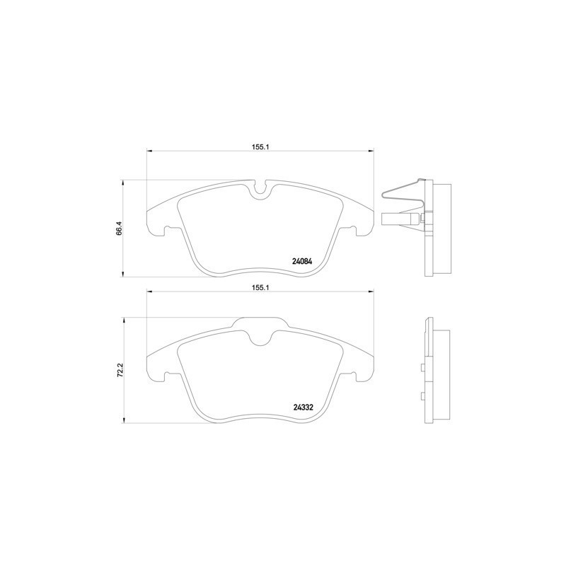 BREMBO P 61 106 Klocki hamulcowe przód dla 508 C5 407