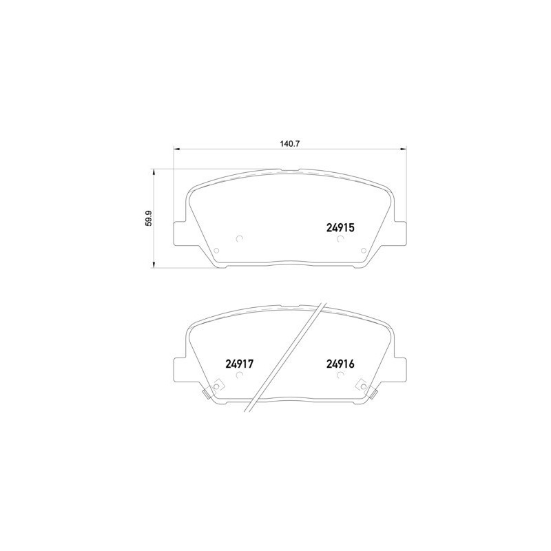 BREMBO P 30 065 Pastiglie freno anteriore per i30 Cee'D Cerato Optima Genesis Grandeur Shuma