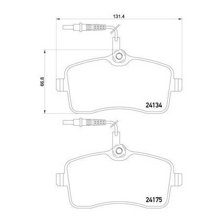 BREMBO P 61 109 Brake Pads Set Front for Peugeot 407