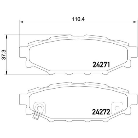 BREMBO P 78 020 Plaquettes de frein arrière pour Legacy Impreza Forester Outback XV GT Brz WRX