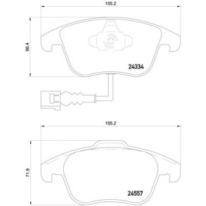 BREMBO P 85 130 Pastillas de freno delantero para Tiguan Q3 Passat