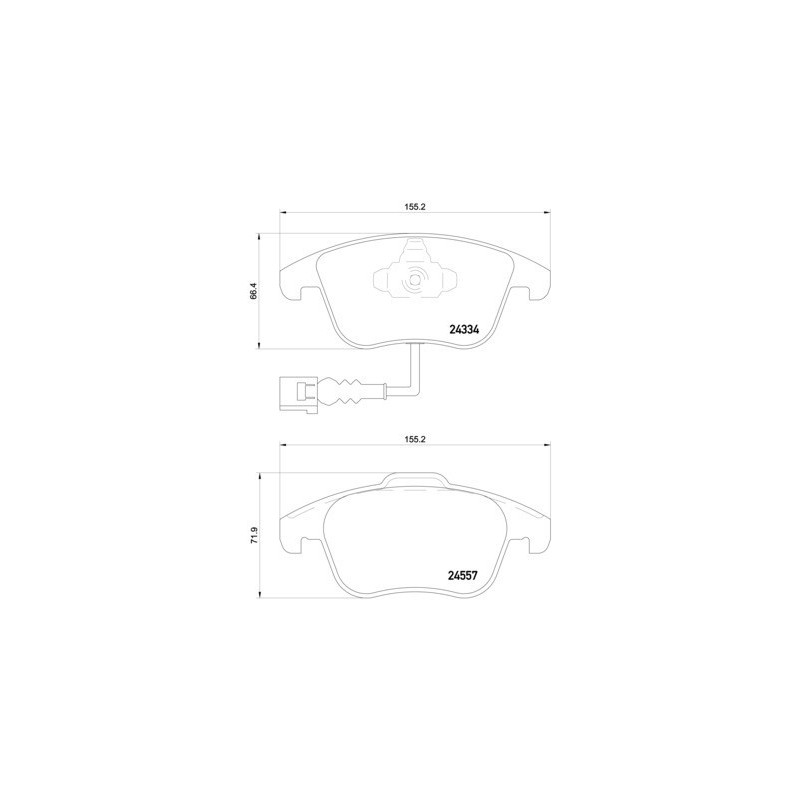 BREMBO P 85 130 Brzdové platničky predné pre Tiguan Q3 Passat