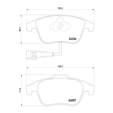 BREMBO P 85 130 Pastillas de freno delantero para Tiguan Q3 Passat