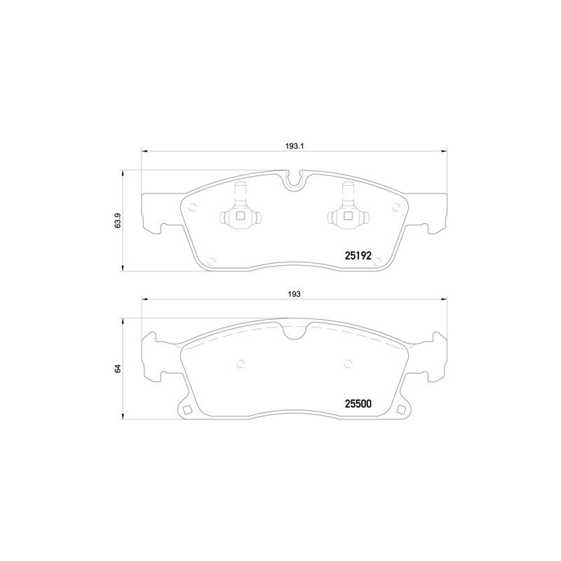 BREMBO P 50 109 Brzdové destičky přední pro Mercedes GLE M GL GLS