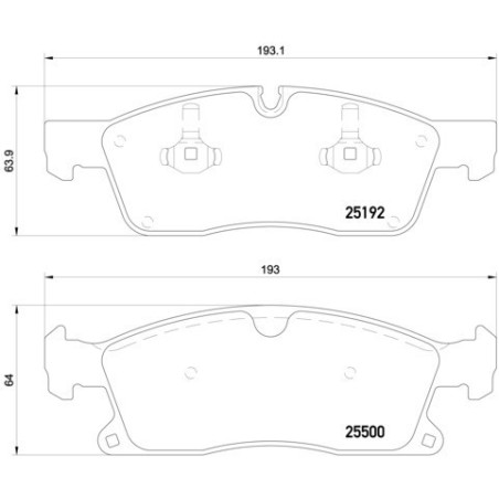 BREMBO P 50 109 Brake Pads Set Front for Mercedes GLE M GL GLS