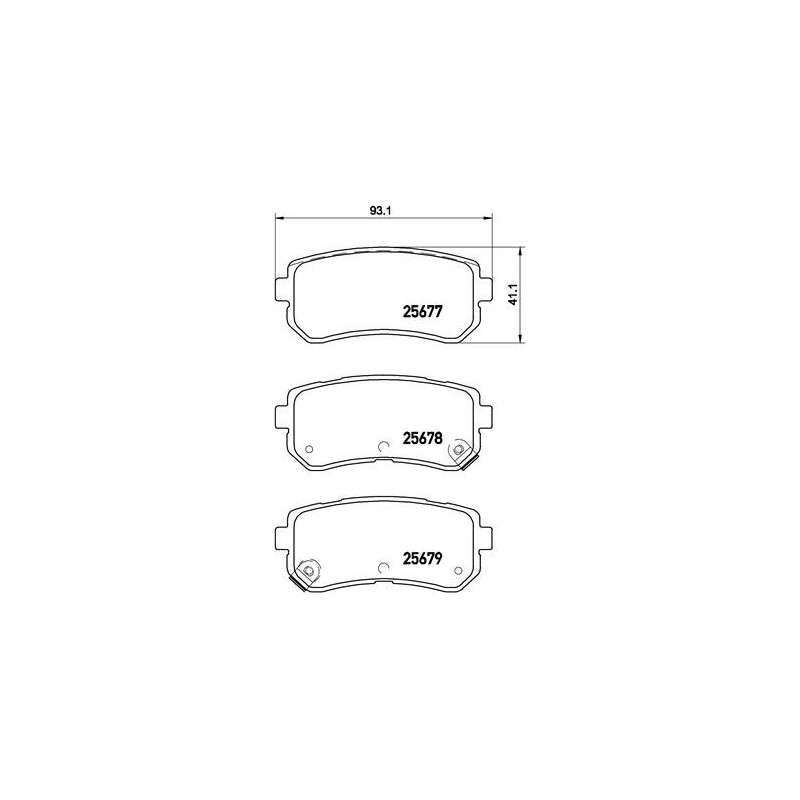 BREMBO P 30 068 Brzdové platničky zadné pre Sportage Tucson Kona Soul Optima ix20 Picanto Creta