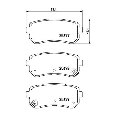 BREMBO P 30 068 Brake Pads Set Rear for Sportage Tucson Kona Soul Optima ix20 Picanto Creta Seltos