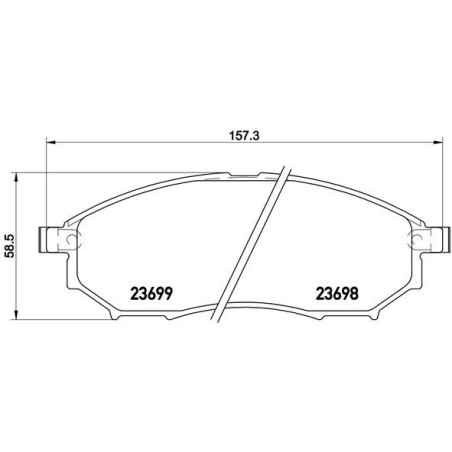 BREMBO P 56 094 Pastiglie freno anteriore per Pathfinder Qashqai G Q60 M NP300 QX50 EX M35 M37 Q45