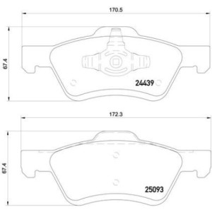 BREMBO P 24 159 Pastillas de freno delantero para Escape Tribute Maverick