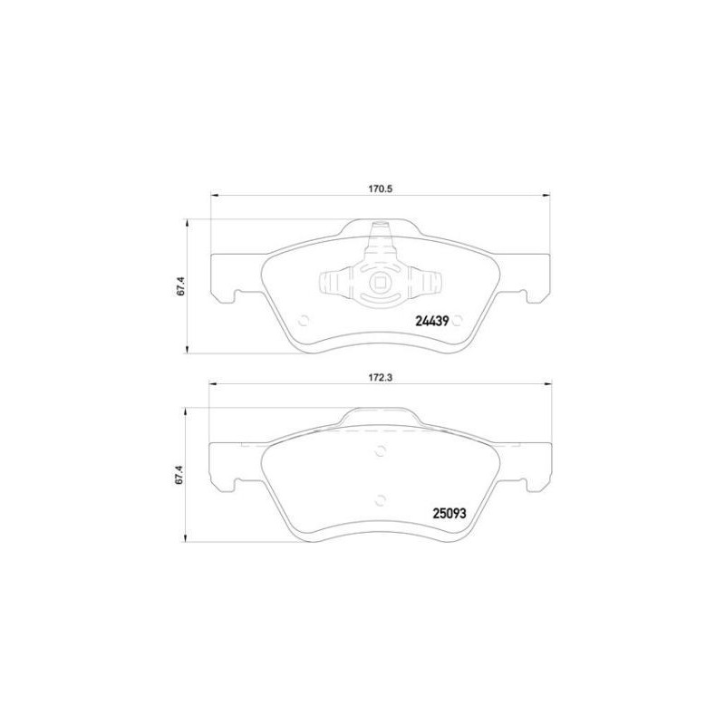 BREMBO P 24 159 Pastiglie freno anteriore per Escape Tribute Maverick