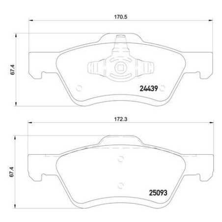 BREMBO P 24 159 Bremsbeläge Vorne für Escape Tribute Maverick