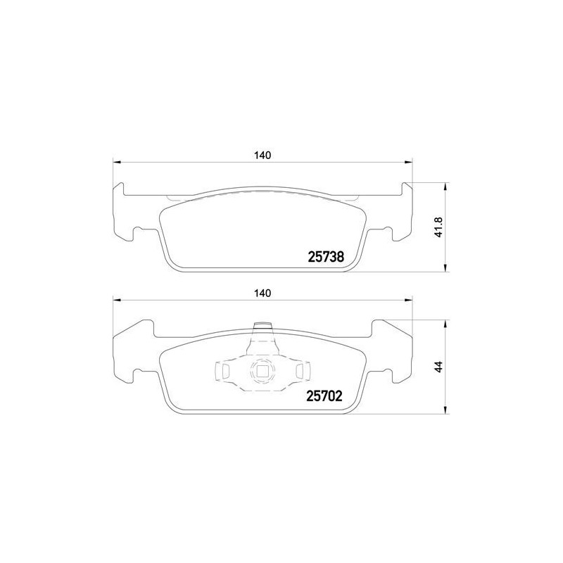 BREMBO P 68 060 Brzdové platničky predné pre Sandero Logan
