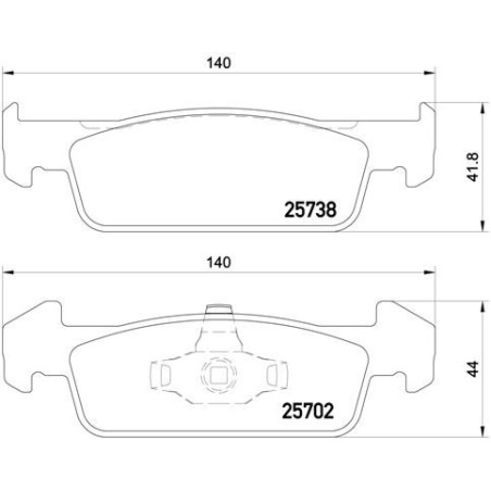 BREMBO P 68 060 Pastiglie freno anteriore per Sandero Logan