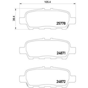 BREMBO P 56 087 Pastillas de freno trasero para Juke Q50 G EX FX Koleos Q70 Leaf M Q60 Sentra Tiida