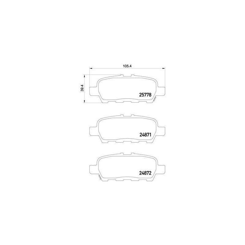 BREMBO P 56 087 Brzdové platničky zadné pre Juke Q50 G EX FX Koleos Q70 Leaf M Q60 Sentra Tiida