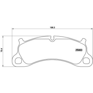BREMBO P 65 025 Brzdové platničky predné pre Porsche 911 Boxter