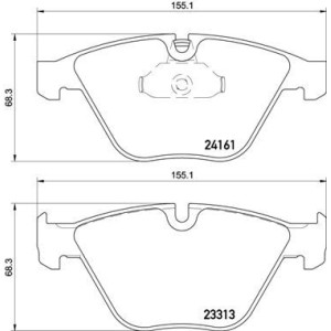 BREMBO P 06 081 Brzdové platničky predné pre BMW 3 X1 Z4 5