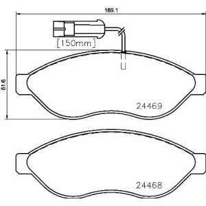 BREMBO P 23 143 Pastiglie freno anteriore per Ducato Boxer JUMPER Movano