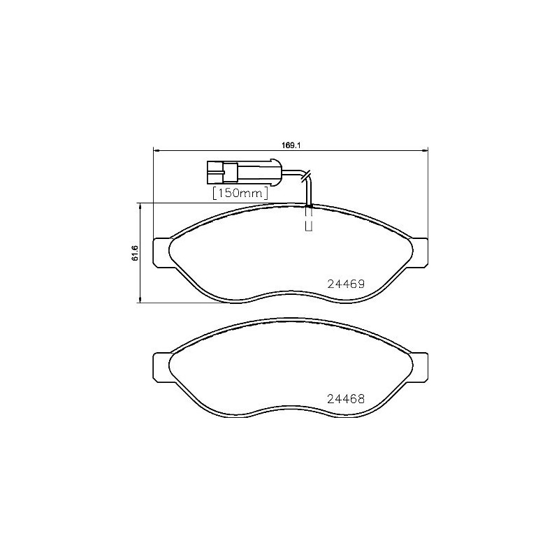 BREMBO P 23 143 Bremsbeläge Vorne für Ducato Boxer JUMPER Movano