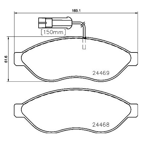 BREMBO P 23 143 Brake Pads Set Front for Ducato Boxer JUMPER Movano