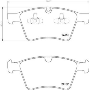 BREMBO P 50 115 Brake Pads Set Front for Mercedes GL M R