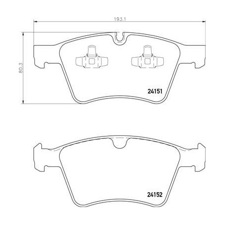BREMBO P 50 115 Brake Pads Set Front for Mercedes GL M R