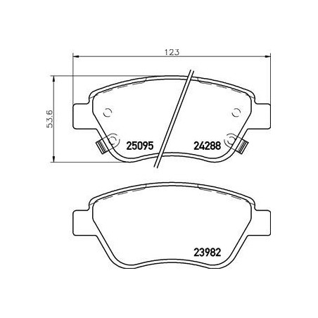 BREMBO P 59 081 Pastiglie freno anteriore per Adam