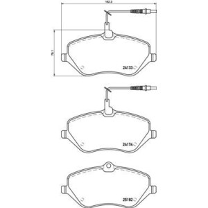 BREMBO P 61 119 Pastiglie freno anteriore per 407 Puma C5 C6