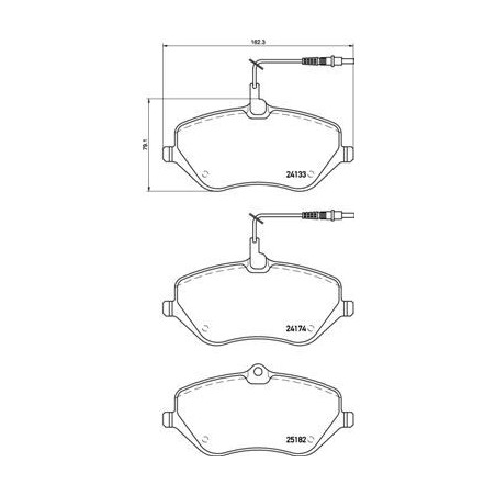 BREMBO P 61 119 Plaquettes de frein avant pour 407 Puma C5 C6