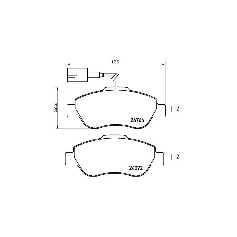 BREMBO P 24 150 Brzdové destičky přední pro Ka 500